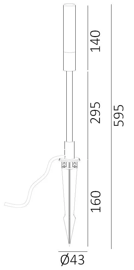 4.5W DC12V PMMA Top Spike LED Light for Garden Light