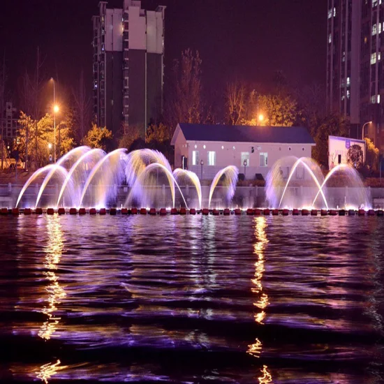 Equipo de fuente de música circular de agua de 15m para interiores ornamentales a la venta Dispositivo de agua de fuentes de baile musical