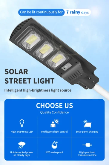 Comercio al por mayor de aluminio personalizado al aire libre Road Garden Flood Lighting IP67 resistente al agua 50W 100W 150W 200W todo en uno farola solar LED bifacial automática